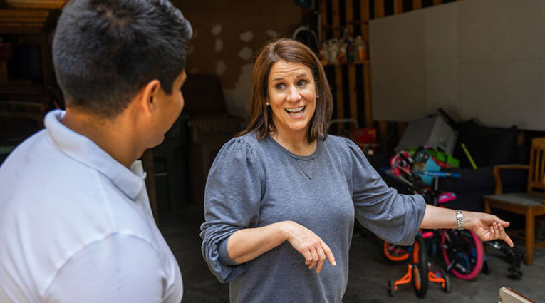 Junk Removal Expert with Client