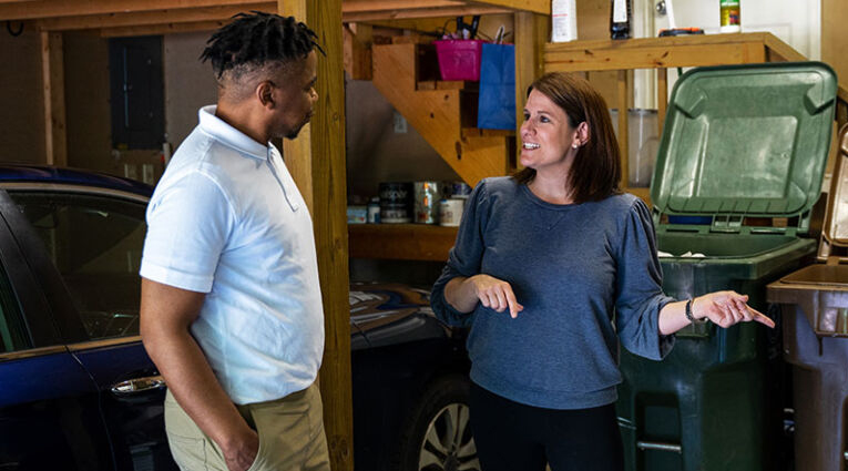 Junk Removal Expert with Client