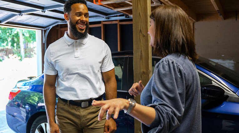 Junk Removal Expert with Client